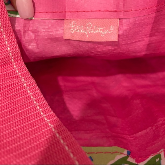 Lilly Pulitzer Pink Lime Reusable Tote Bag - Picture 3 of 5